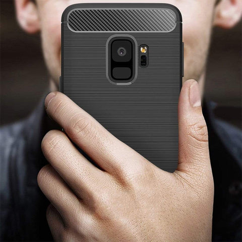 Image of REALIKE® Samsung S9 Back Cover, Branded Case With Ultimate Protection From Drops, Flexible Carbon Fiber Back Cover For SAMSUNG GALAXY S9-2018