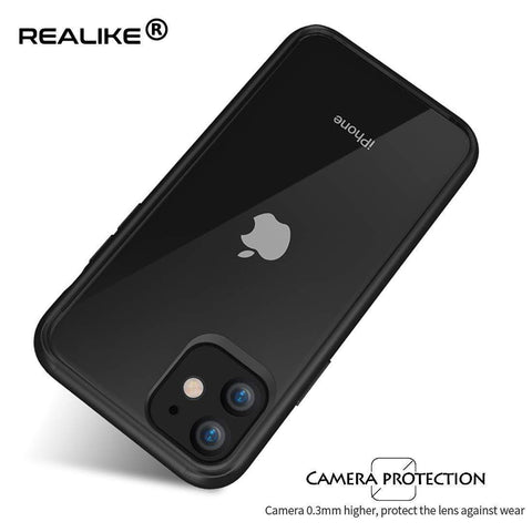 Image of REALIKE Special Design iPhone 11 Case, Anti Scratch Back Cover for iPhone 11 (Clear/Black)