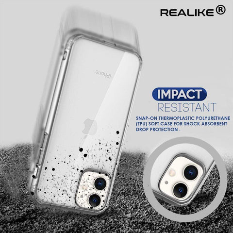 Image of REALIKE Special Design iPhone 11 Case, Anti Scratch Back Cover for iPhone 11 (Full Clear)