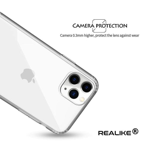 Image of REALIKE Special Design iPhone 11 Pro Case, Anti Scratch Back Cover for iPhone 11 Pro (Full Clear)