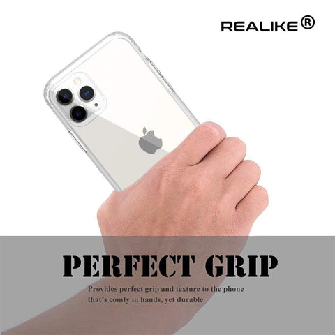 Image of REALIKE Special Design iPhone 11 Pro Case, Anti Scratch Back Cover for iPhone 11 Pro (Full Clear)
