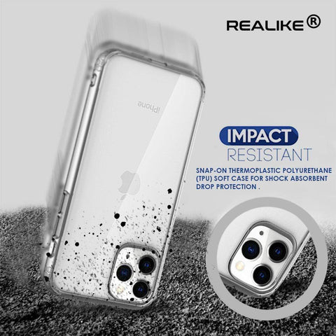 Image of REALIKE Special Design iPhone 11 Pro Case, Anti Scratch Back Cover for iPhone 11 Pro (Full Clear)