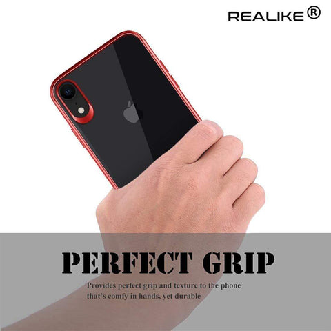 Image of REALIKE® Specially Designed iPhone XR Back Cover, Branded Case with Ultimate Protection, Premium Quality Transparent Case for iPhone XR