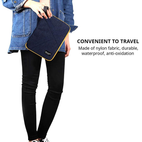 Image of REALIKE Travel Cable Organizer, Single Layer Electronic Accessories Organizer for Cord, Hard Drive, Earphone, Power Bank and Others