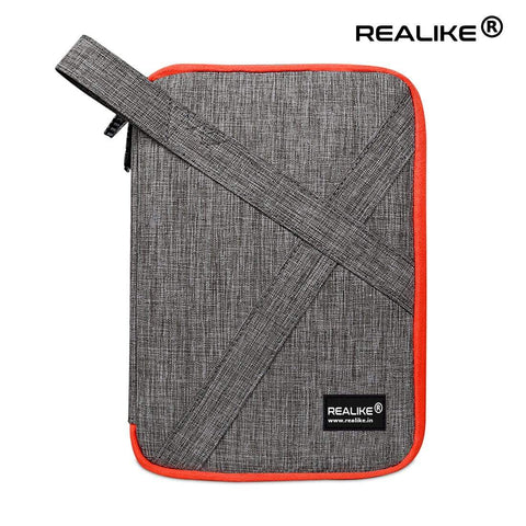 Image of REALIKE Travel Cable Organizer, Single Layer Electronic Accessories Organizer for Cord, Hard Drive, Earphone, Power Bank and Others