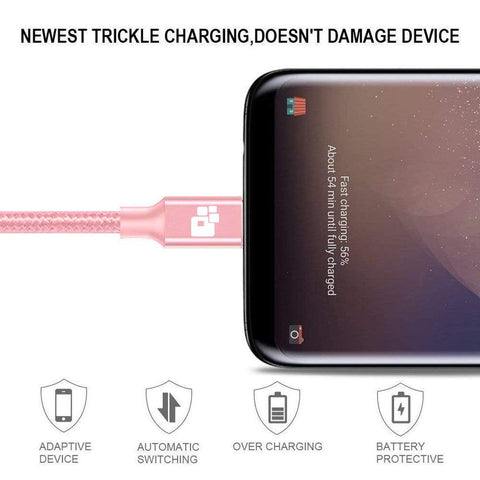 Image of REALIKE® Type C USB Data Cable, High Speed Data Transfer & Charging, Durable Nylon Braided Cable for Type C Compatible Devices.1 Meter Length {1 Year Warranty}