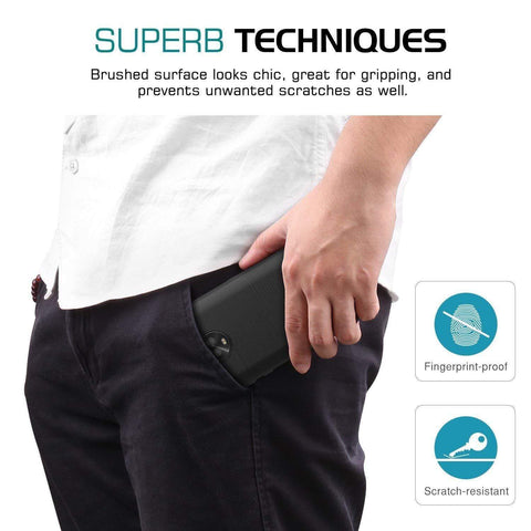 Image of REALIKE Ultimate Protection Flexible Carbon Fiber Back Cover for Moto G6 2018(Carbon Black)