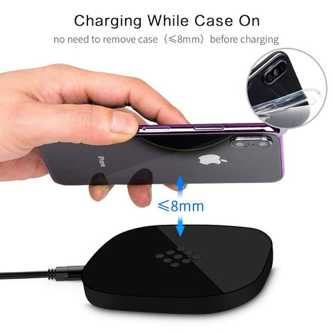 Image of REALIKE® Wireless Charger, Qi-Certified Wireless Charging Pad, PowerPort Wireless Compatible with iPhone Xs MAX/XR/XS/X/8/8 Plus,Samsung,LG and All Other Qi Enabled Devices (WHITE)