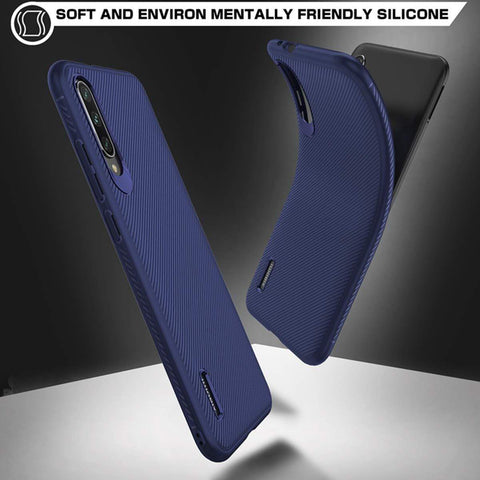 Image of REALIKE Xiaomi Mi A3 Back Cover, Beetle Series Shockproof Line Texture Case for for Xiaomi Mi A3