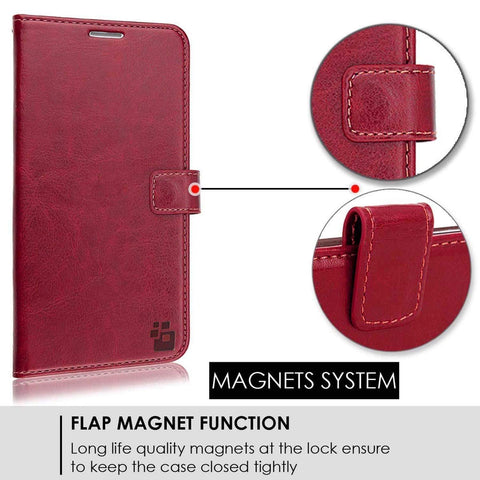 Image of Samsung S8 2017 Cover Case, REALIKE™ Branded Imported Flip Leather Cover, Ultimate Protection from Drops in Slim profile, Durable, Anti Scratch, Perfect Fit, Air Cushion Anti Shock Technology, Flexible Premium PU Faux Leather Flip Cover for Samsung