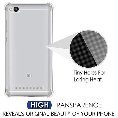 Image of Xiaomi Redmi 4A Back Cover Case, REALIKE™ Branded Imported Cover, Ultimate Protection from Drops in Slim profile, Durable, Anti Scratch, Perfect Fit, Air Cushion Anti Shock Technology, Flexible Tough TPU Phone Back Cover for Redmi Mi 4A 100% Fit