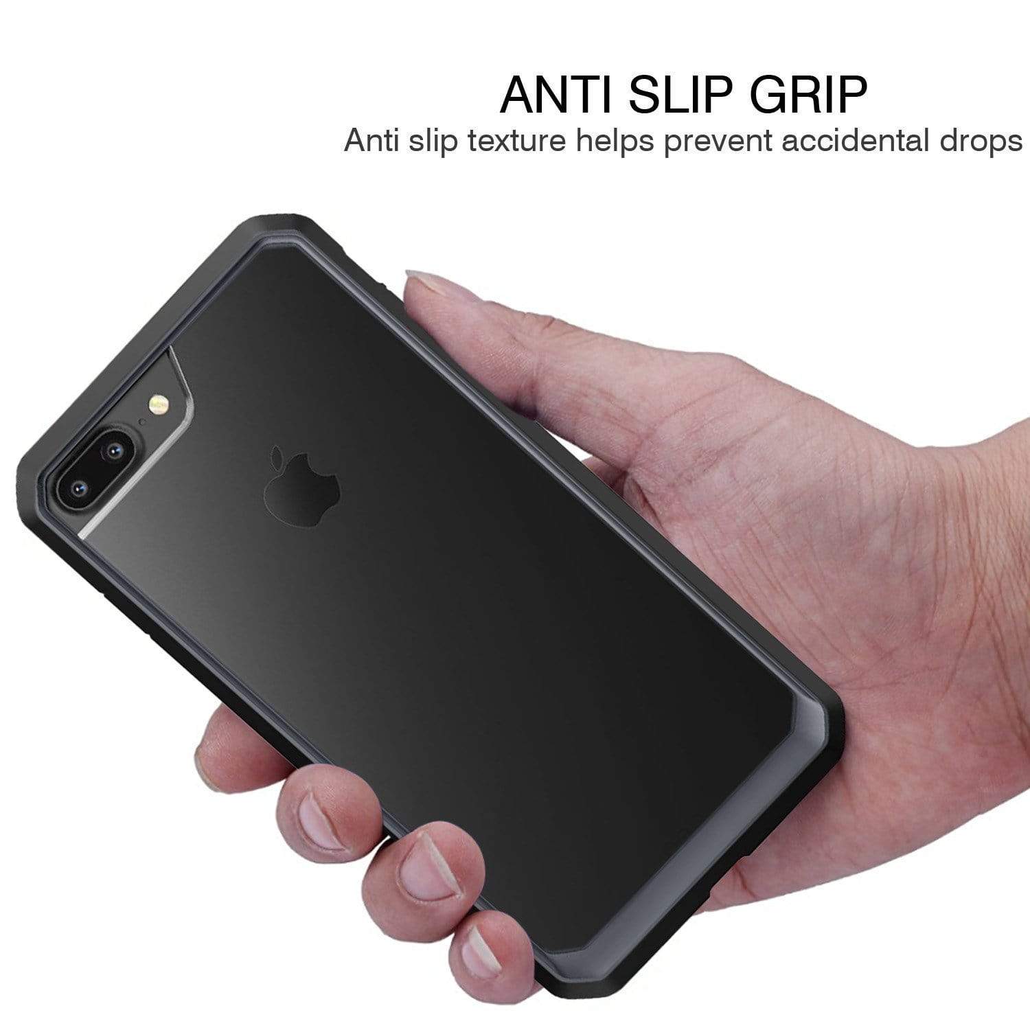 iPhone 7 Plus Cover, REALIKE&trade; {Imported} Premium Style Shockproof Back Case For iPhone 7 Plus (Glacier Series - Black)