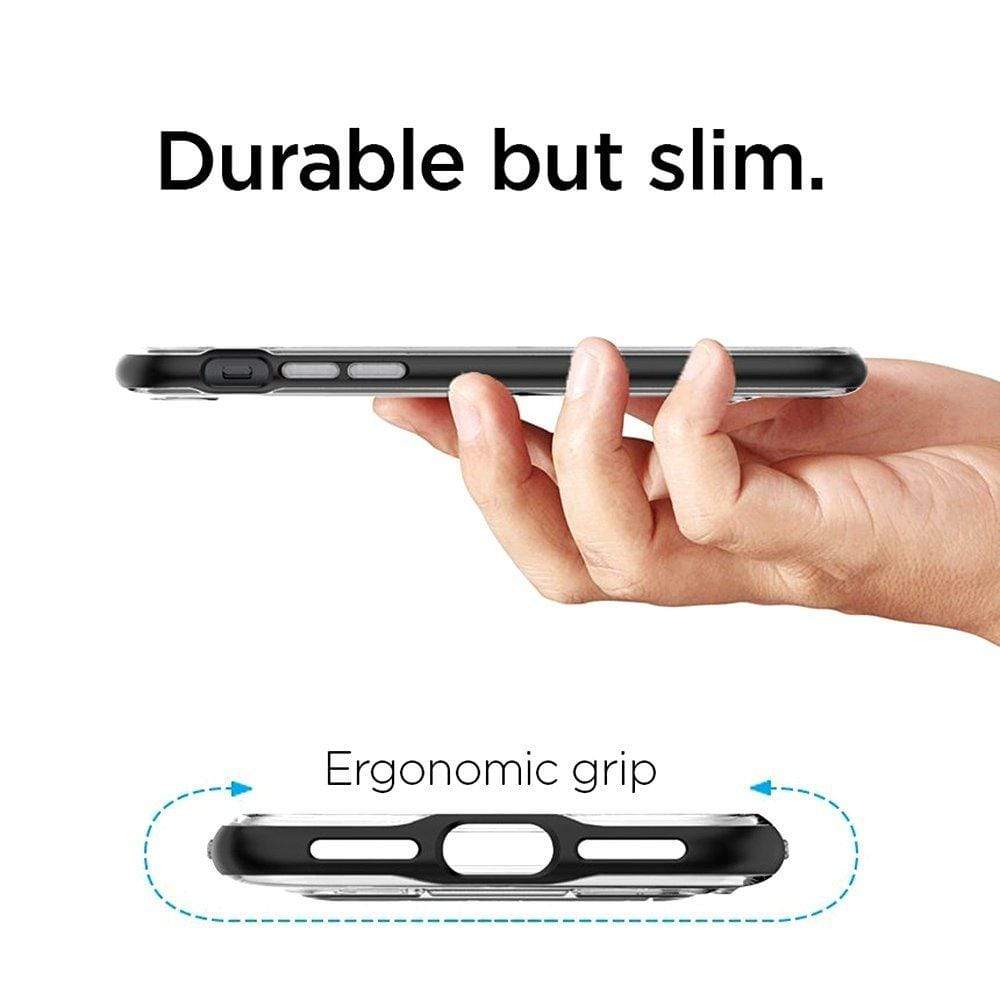 iPhone 8 Cover, REALIKE™ [Vibrance Series] Protective Slider Style Slim Cases Covers For Apple iPhone 8 Soft-Interior Scratch Protection Finish (Black/Clear)