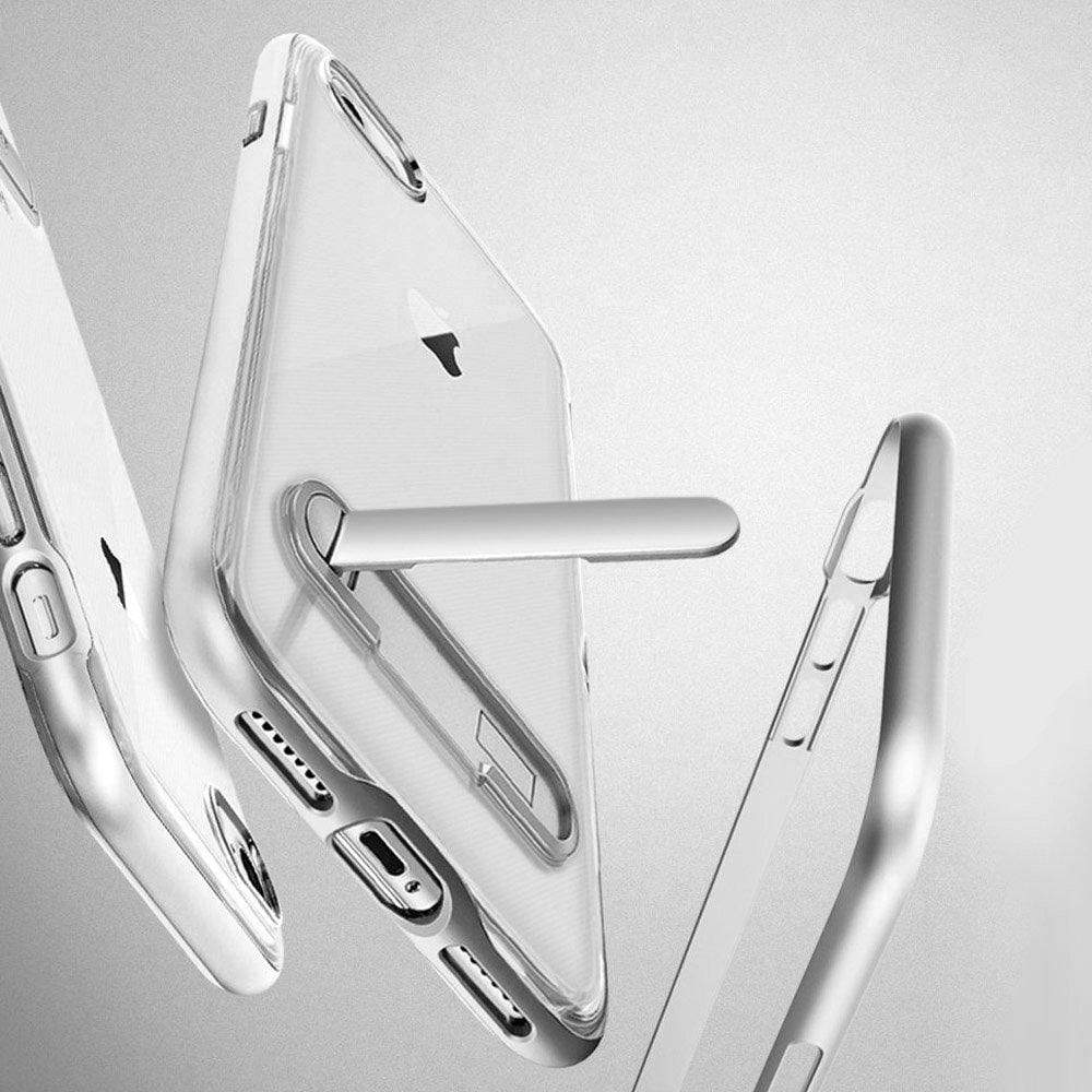 iPhone 8 Cover, REALIKE™ [Vibrance Series] Protective Slider Style Slim Cases Covers For Apple iPhone 8 Soft-Interior Scratch Protection Finish (Silver/Clear)