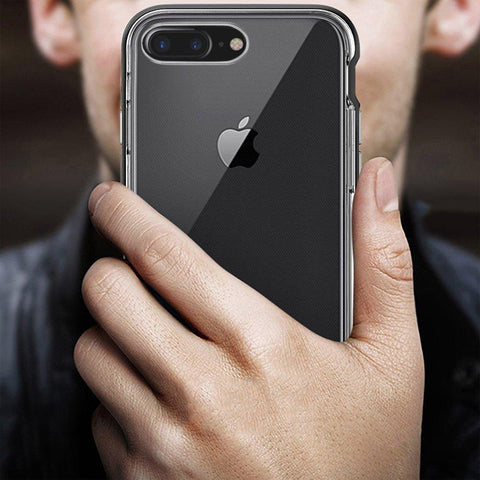 iPhone 8 Plus Cover, REALIKE™ [Vibrance Series] Protective Slider Style Slim Cases Covers For Apple iPhone 8 Plus Soft-Interior Scratch Protection Finish (Black/Clear)