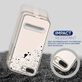 iPhone 8 Plus Cover, REALIKE™ [Vibrance Series] Protective Slider Style Slim Cases Covers For Apple iPhone 8 Plus Soft-Interior Scratch Protection Finish (Gold/Clear)