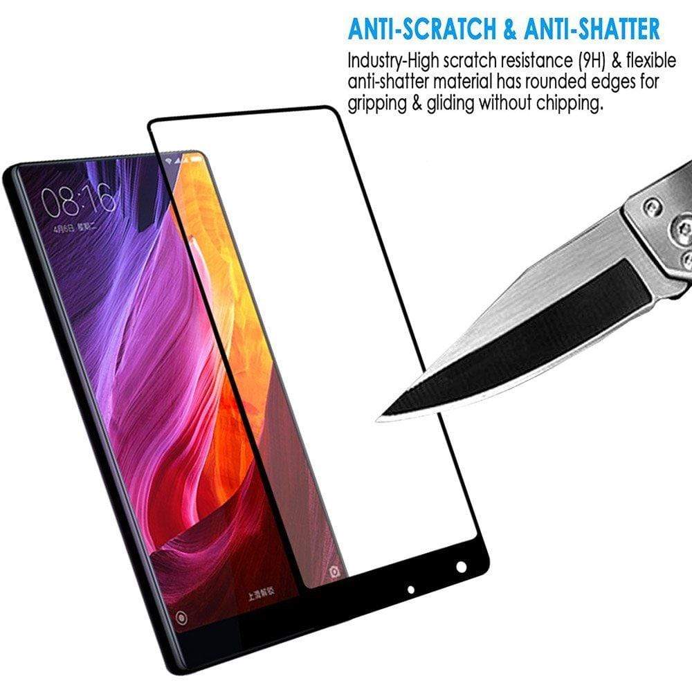 Mi Mix 2 Screen Protector, 3D Touch 9H Full Coverage HD Clear Tempered Glass for Mi Mix 2 (Black) (BLACK)