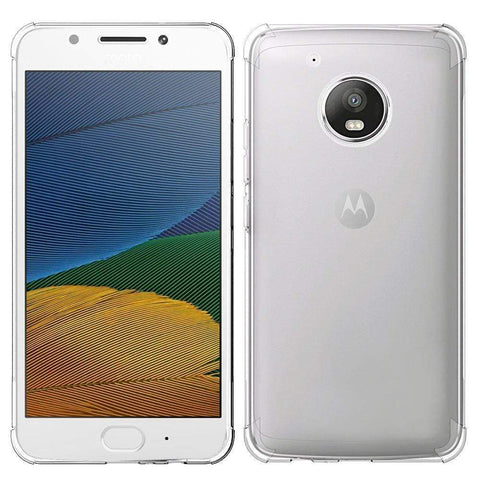 Image of Moto G5 Back Cover Case, REALIKE&trade; Branded Imported Cover, Ultimate Protection from Drops in Slim profile, Durable, Anti Scratch, Perfect Fit, Air Cushion Anti Shock Technology, Flexible Tough TPU Phone Back Cover for Moto G5 [Crystal Clear Series]