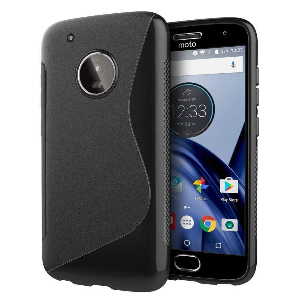 Moto G5 Back Cover Case, REALIKE&trade; Branded Imported Cover, Ultimate Protection from Drops in Slim profile, Durable, Anti Scratch, Perfect Fit, Anti Shock Technology, Flexible Tough TPU Phone Back Cover for Moto G5 [Metallic Black]