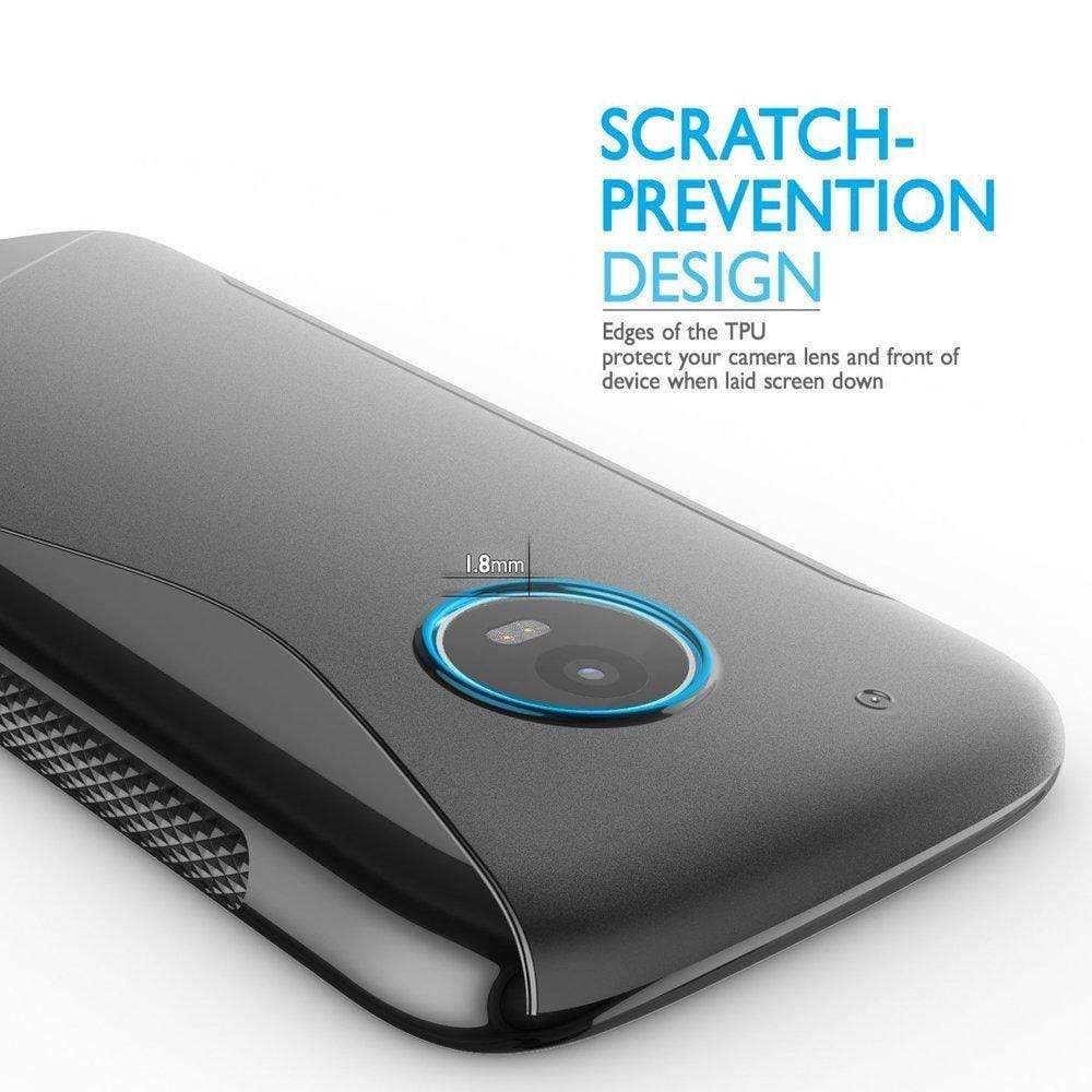 Moto G5 Back Cover Case, REALIKE&trade; Branded Imported Cover, Ultimate Protection from Drops in Slim profile, Durable, Anti Scratch, Perfect Fit, Anti Shock Technology, Flexible Tough TPU Phone Back Cover for Moto G5 [Metallic Black]