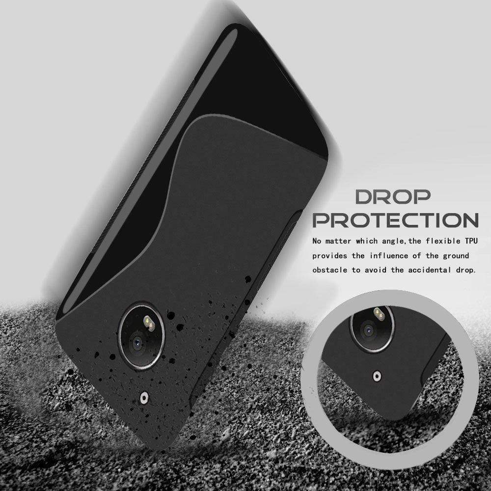 Moto G5 Back Cover Case, REALIKE&trade; Branded Imported Cover, Ultimate Protection from Drops in Slim profile, Durable, Anti Scratch, Perfect Fit, Anti Shock Technology, Flexible Tough TPU Phone Back Cover for Moto G5 [Metallic Black]