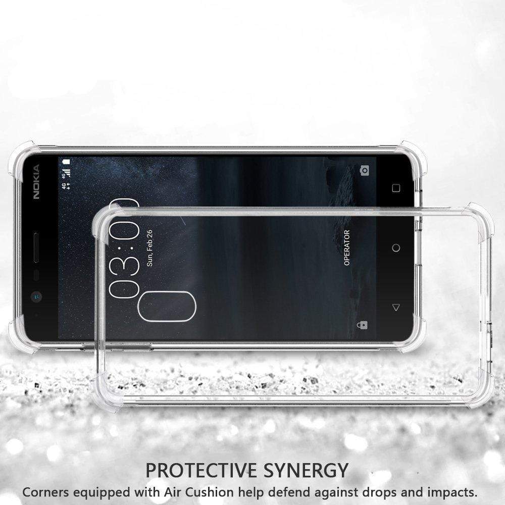 NOKIA 3 Back Cover Case, REALIKE&reg; 100% Fit {Imported} Premium Shockproof Crystal Transparent Back Case For NOKIA 3