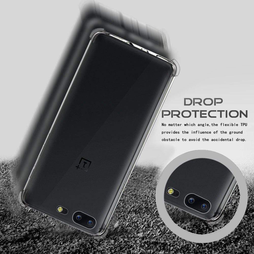 OnePlus 5 Back Cover Case, REALIKE&reg; [Crystal Series] Transparent Protective Slider Style Slim Case Cover For OnePlus Five Soft-Interior Scratch Protection Finish