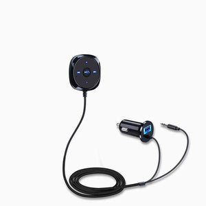 REALIKE Bluetooth Aux Wireless Car Kit Music Receiver 3.5mm Adapter Handsfree LED Car AUX Speaker with USB Car Charger