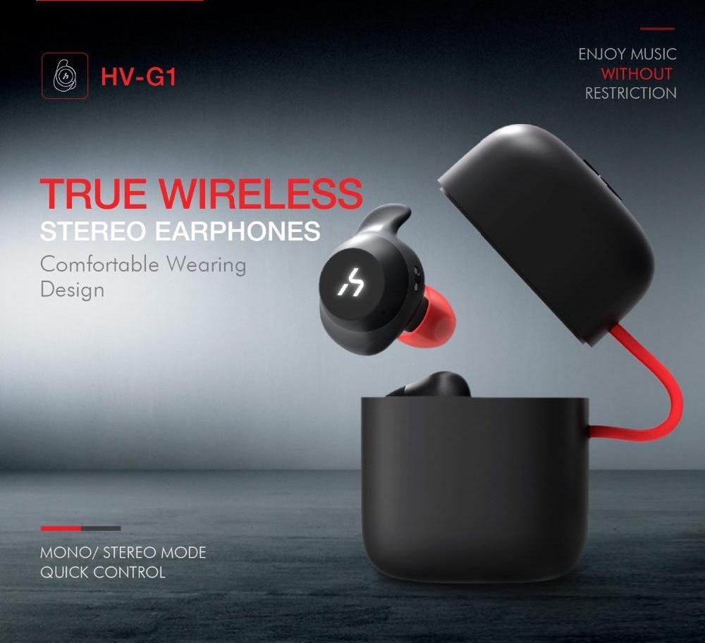 REALIKE Bluetooth Earphone True Wireless Sport Earphone Waterproof Stereo Earbuds With Microphone for Handsfree Calls G1