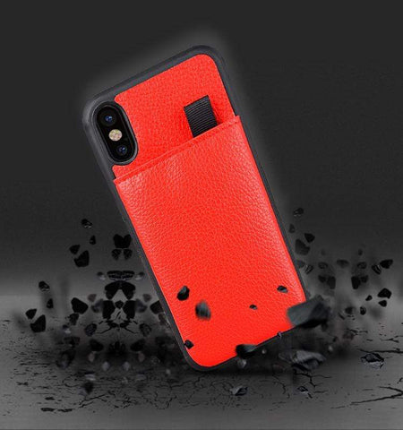 REALIKE® Exclusive Design back cover shockproof case for iPhone X,magnetic stand cardholder case