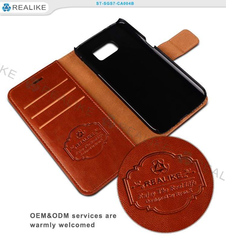 REALIKE® Exclusive Design back cover shockproof case for Samsung S8, the magnetic stand cardholder case