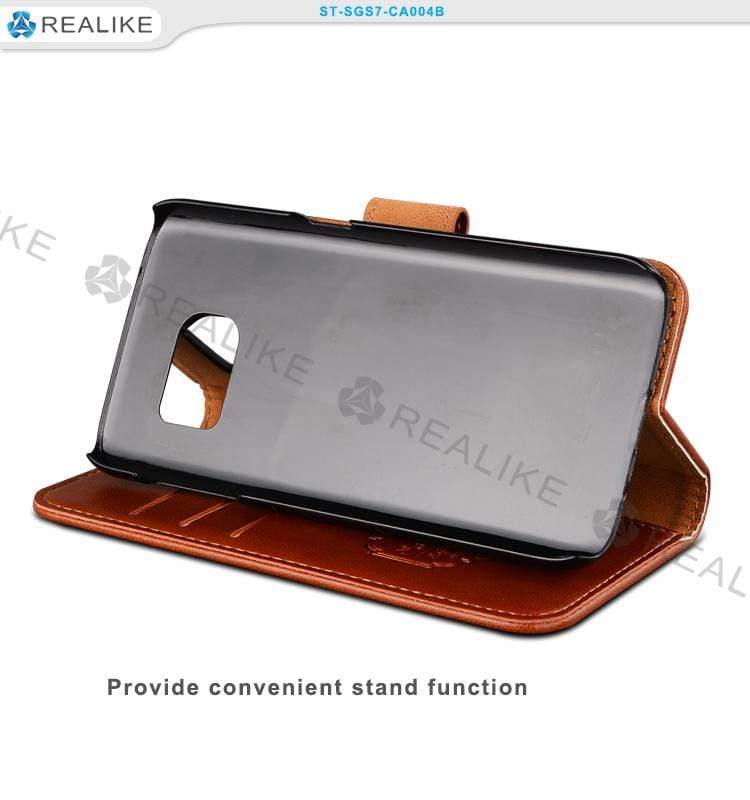 REALIKE® Exclusive Design back cover shockproof case for Samsung S8, the magnetic stand cardholder case