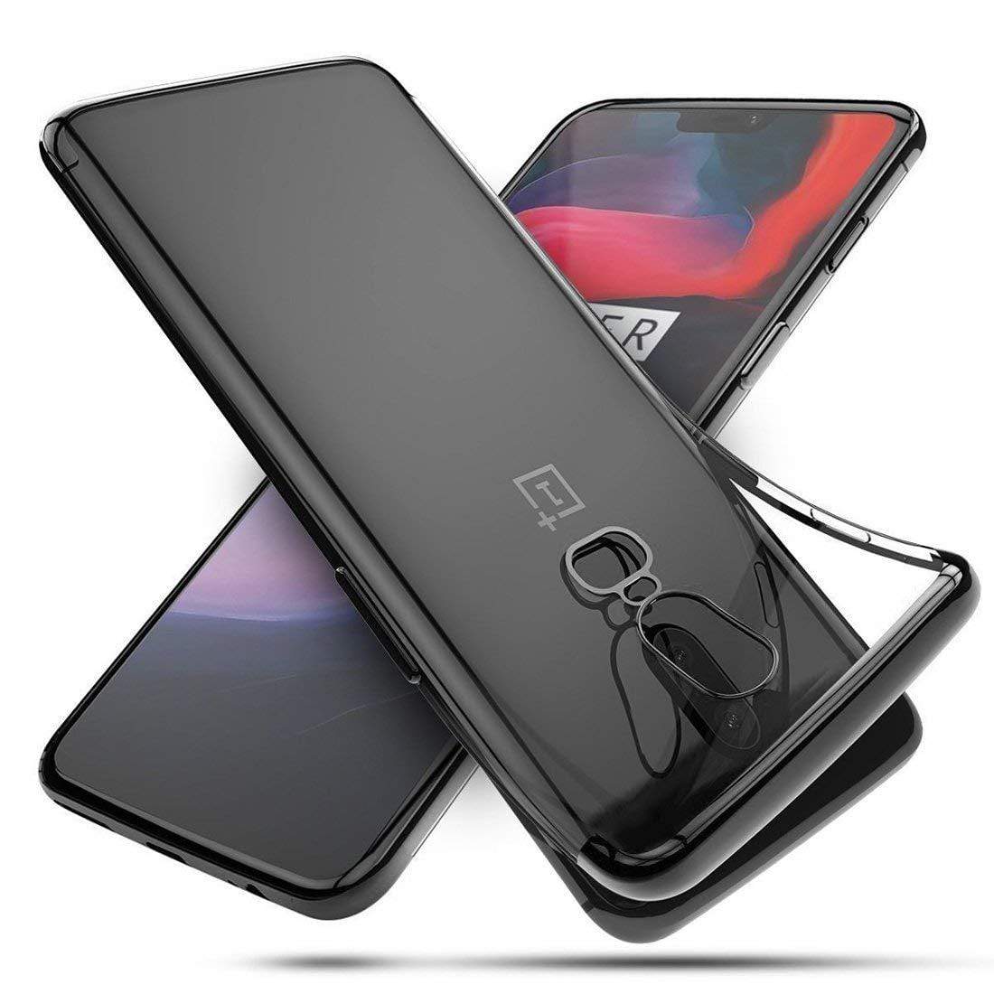 REALIKE Metal Electroplating Technology -Slim Ultra-Thin TPU Case Soft Silicone Skin Protective Back Cover for Oneplus 6