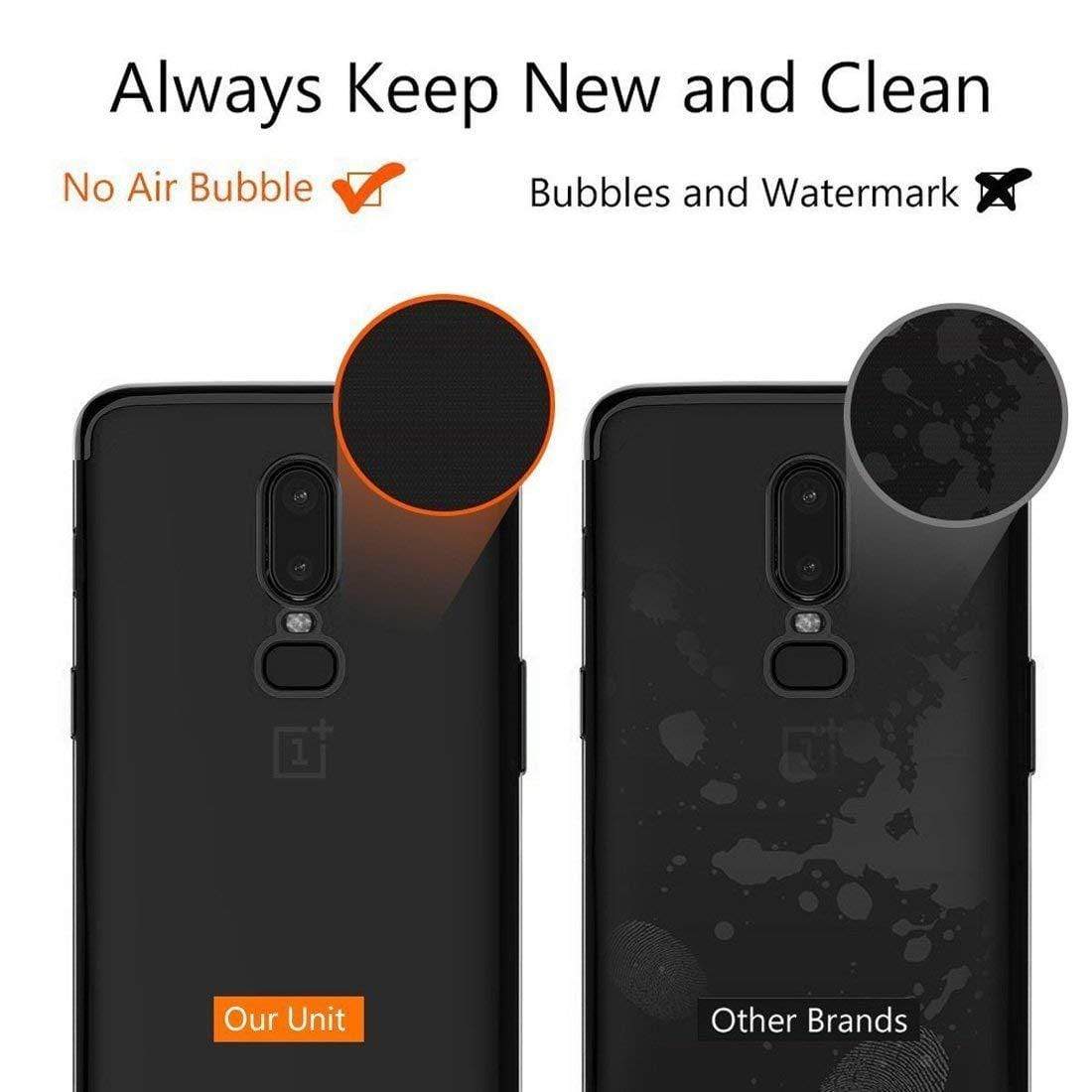 REALIKE Metal Electroplating Technology -Slim Ultra-Thin TPU Case Soft Silicone Skin Protective Back Cover for Oneplus 6