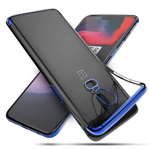 REALIKE Metal Electroplating Technology -Slim Ultra-Thin TPU Case Soft Silicone Skin Protective Back Cover for Oneplus 6