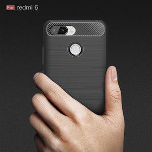 REALIKE® Mi Redmi 6/ 6A Back Cover, Branded Case with Ultimate Protection from Drops, Flexible Carbon Fiber Back Cover for Mi Redmi 6/6A- 2018 {Carbon Black) (Limited Time Discounted Price)