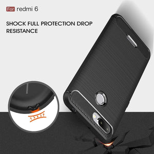 REALIKE® Mi Redmi 6/ 6A Back Cover, Branded Case with Ultimate Protection from Drops, Flexible Carbon Fiber Back Cover for Mi Redmi 6/6A- 2018 {Carbon Black) (Limited Time Discounted Price)