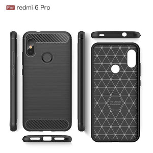 REALIKE® Mi Redmi 6 Pro Back Cover, Branded Case with Ultimate Protection from Drops, Flexible Carbon Fiber Back Cover for Mi Redmi 6 Pro - 2018 {Carbon Blue} (Limited Time Discounted Price)