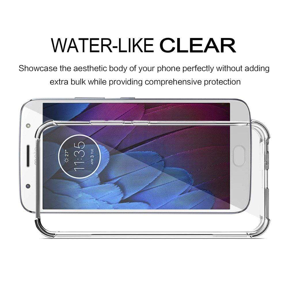 REALIKE® Moto G5S Plus Cover, Flexible Clear TPU Gel Soft Skin Silicone Protective Case For Motorola Moto G5S Plus - Clear