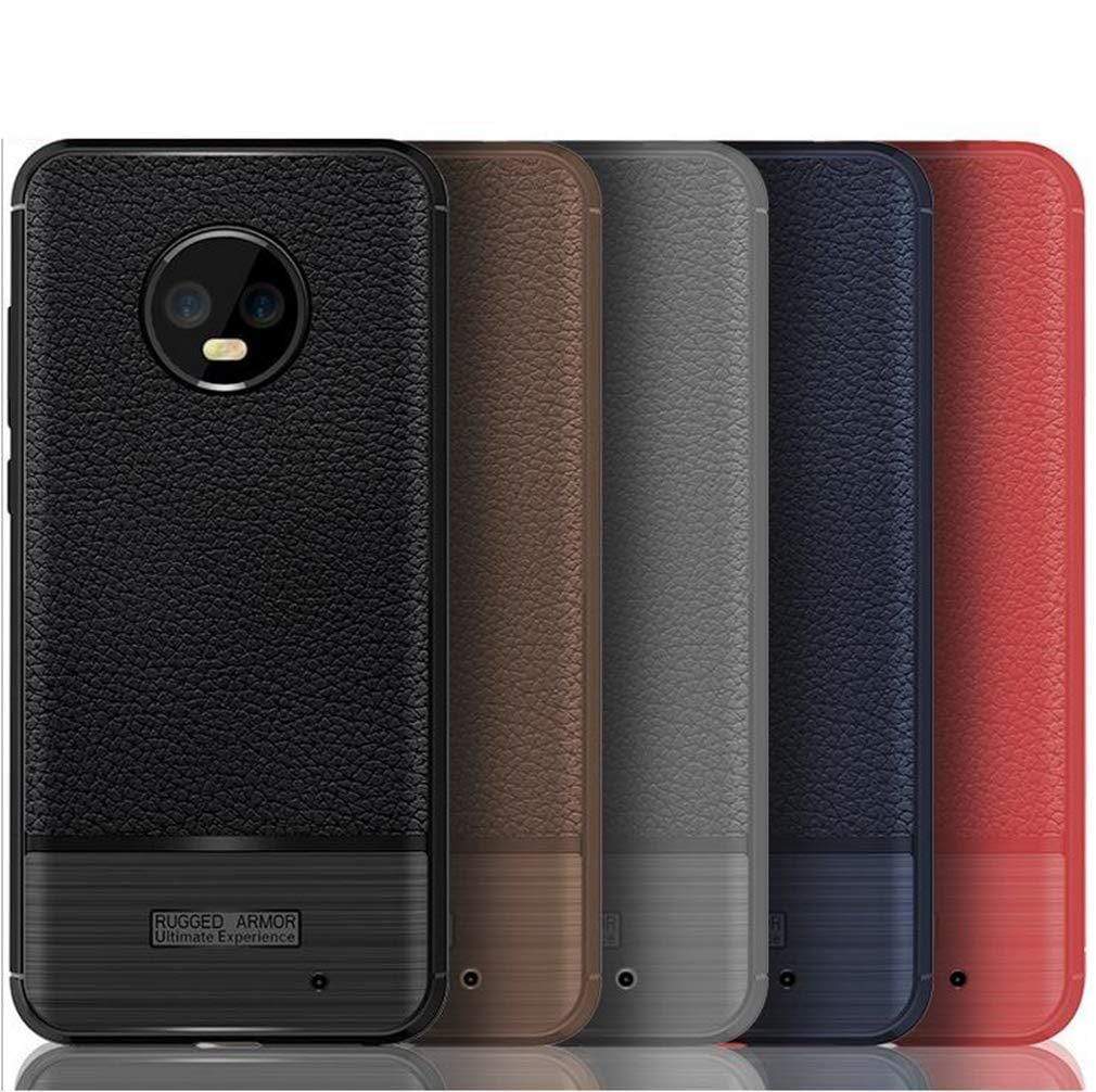 REALIKE® Moto G6 Plus Cover,Litchi Pattern Design Lightweight Shockproof Case for Moto G6 Plus (Litchi Blue) (Limited Time Discounted Price)