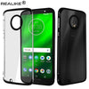 REALIKE® Moto G6 Plus Cover, Metal Electroplating Technology -Slim Ultra-Thin Full Transparent Case Soft Skin Protective Back Cover for Moto G6 Plus (Clear-Black)