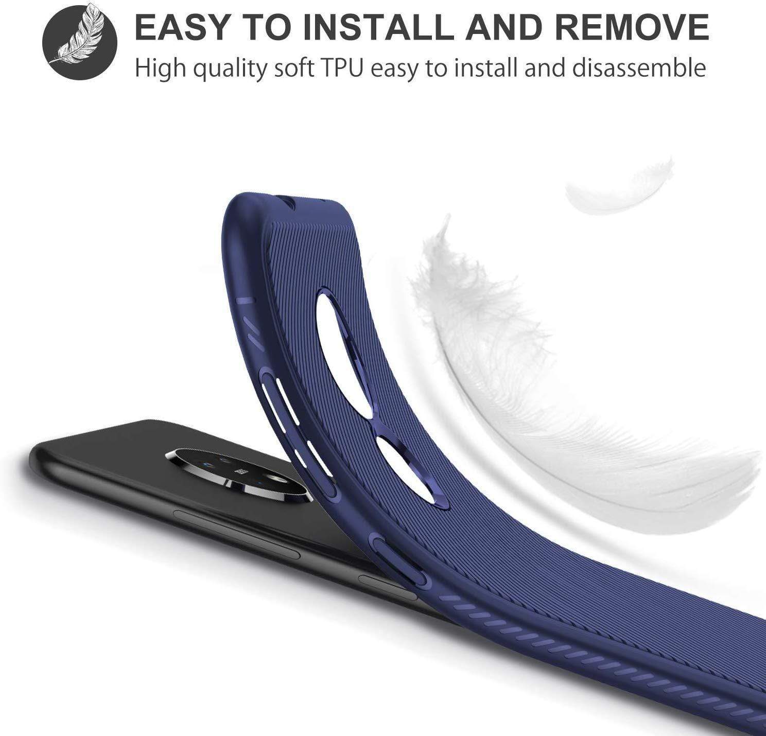 REALIKE Nokia 6.2 / Nokia 7.2 Back Cover, Texture Pattern Durable, Anti Scratch Soft TPU Back Cover for Nokia 6.2/Nokia 7.2 (Texture Blue)