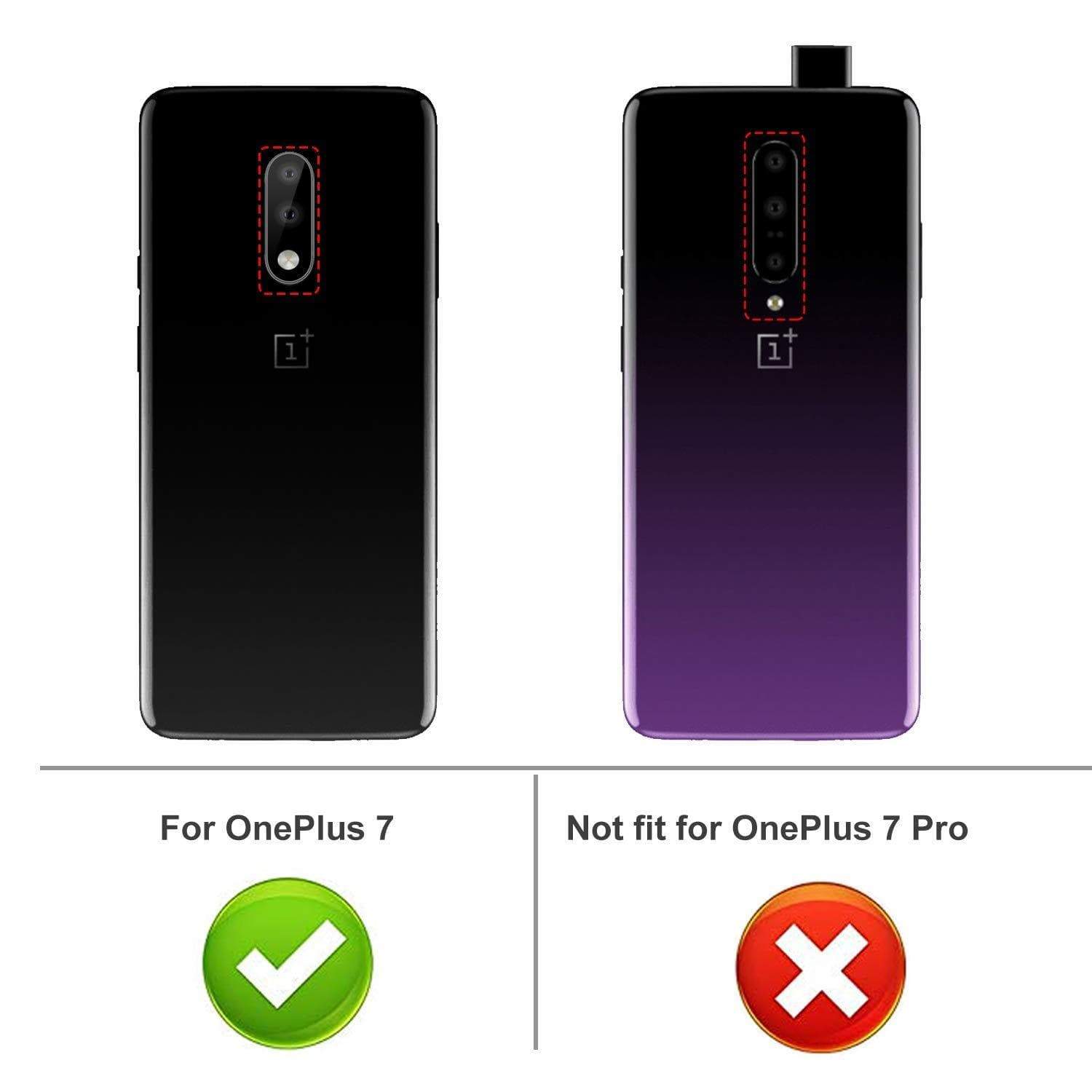 REALIKE OnePlus 7 Back Cover, Beetle Series Shockproof Line Texture Case for Oneplus 7 (Aramid Blue)