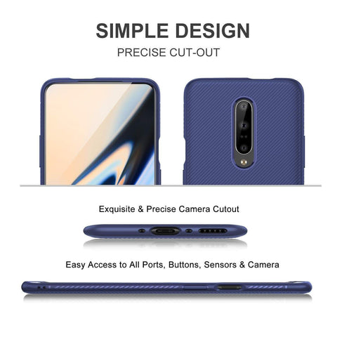 Image of REALIKE OnePlus 7 Pro Back Cover, Beetle Series Shockproof Line Texture Case for Oneplus 7 Pro