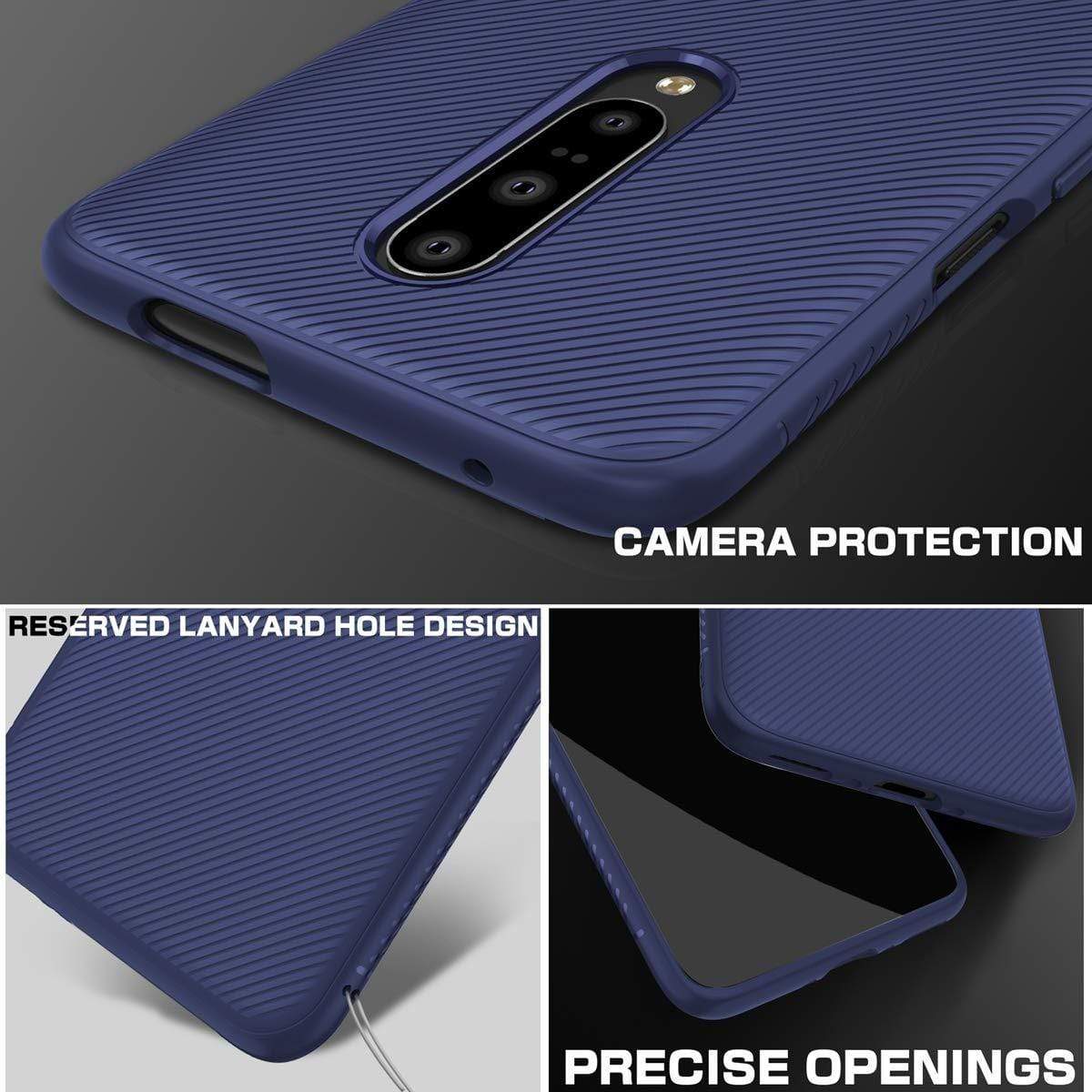 REALIKE OnePlus 7 Pro Back Cover, Beetle Series Shockproof Line Texture Case for Oneplus 7 Pro