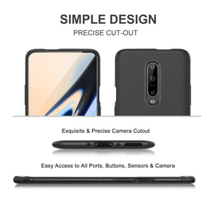 REALIKE OnePlus 7 Pro Back Cover, Beetle Series Shockproof Line Texture Case for Oneplus 7 Pro