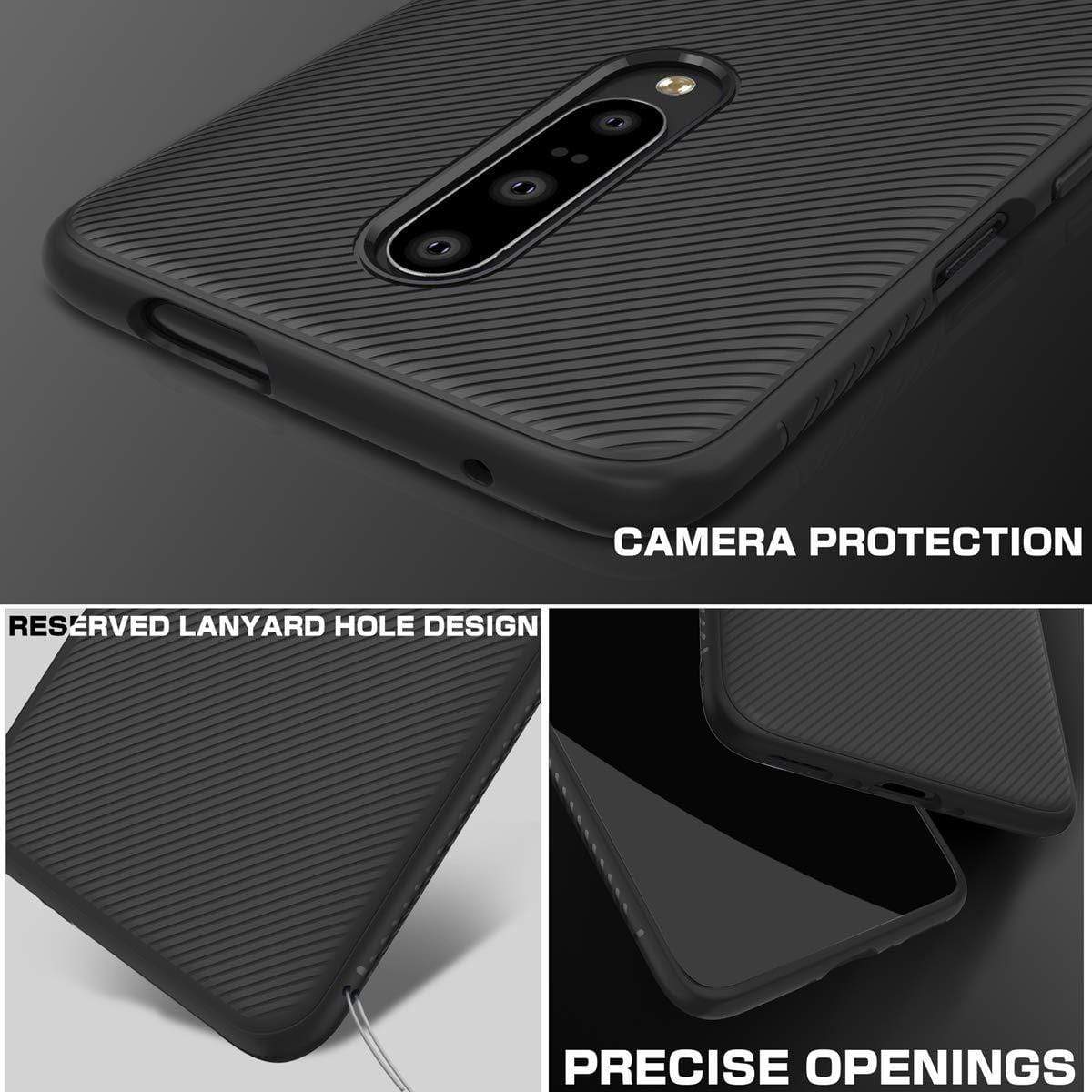 REALIKE OnePlus 7 Pro Back Cover, Beetle Series Shockproof Line Texture Case for Oneplus 7 Pro