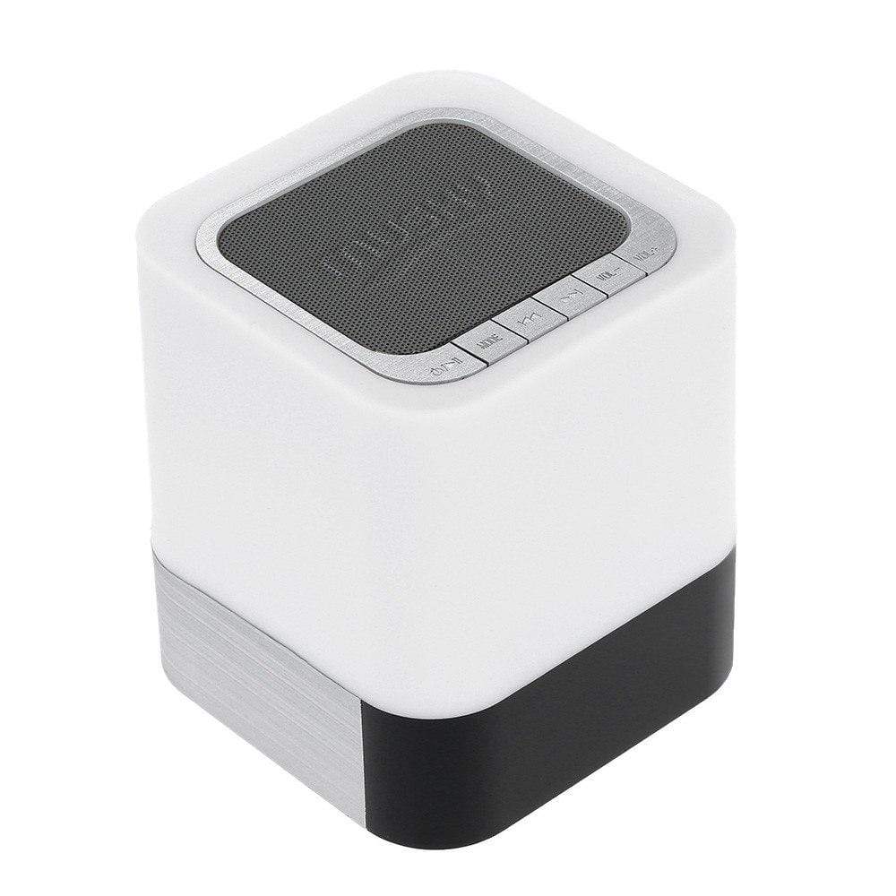 REALIKE Portable Wireless Bluetooth Speaker With Touch Sensor Led Lamp Light Alarm Clock TF Card AUX MP3 Player Hands-free Loudspeakers