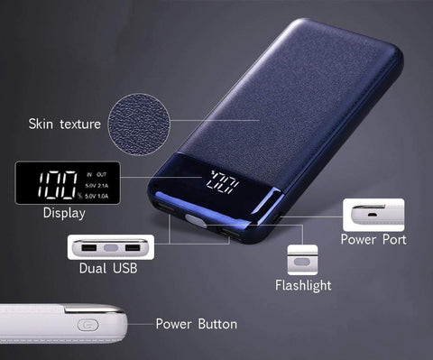 Image of REALIKE® power supply 20000 mAh protable powerbank external Battery bank LED travel fast USB charger