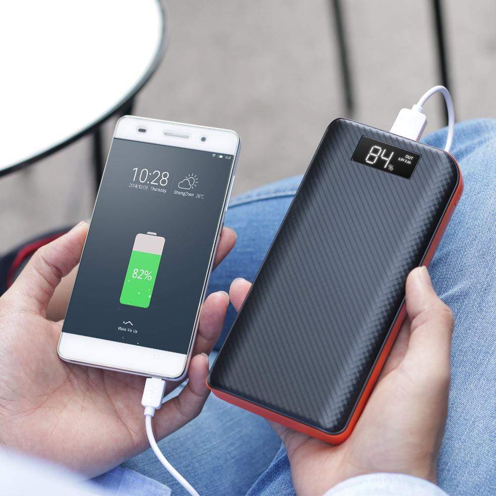 REALIKE® Powerbank 20000 mAh 3 Usb Power Bank LCD Display Battery for Huawei Xiaomi iPhone Samsung LG Sony HTC Bluetooth Speaker etc.